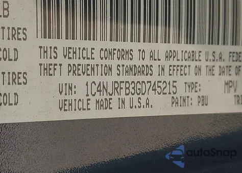 2016 Jeep Patriot High Altitude Edition из США, поврежденный, VIN 1C4NJRFB3GD745215